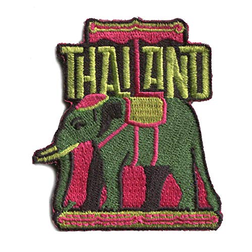 Vagabond Heart Thailand Elephant Iron On Travel Patch/Great Gift or Souvenir for Backpack Travellers