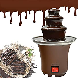 Chocolate Fountain, Mini Electirc Chocolate Fondue Set, Easy To Assemble 3 Tier Stainless Steel Fondue Heat & Motor Controls, Perfect for Party Wedding