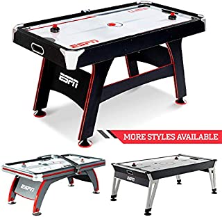 ESPN Air Hockey Game Table: Indoor Sports Gaming Table Set with Equipment Accessories - 2 Paddles, 2 Pucks, and LED Electronic Score Keeper - 5 Feet