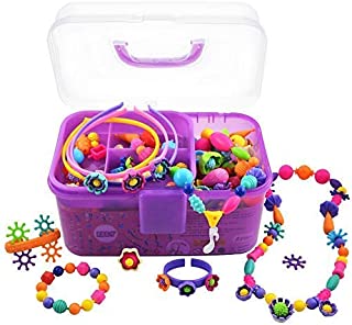 530 Pcs Pop Beads, Jewelry Making Kit for Kids Age 3, 4, 5, 6 Year Old and Up, Snap Beads for Girls DIY Bracelets, Necklaces, Hairbands and Rings, Arts & Crafts Toy for Christmas Birthday Gifts