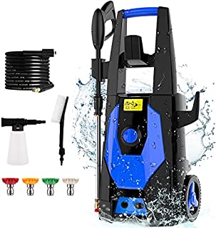 mrliance 3600PSI Electric Pressure Washer, 2.4GPM Electric Power Washer High Pressure Washer with Spray Gun, Brush, and 4 Quick-Connect Spray Tips (Blue)