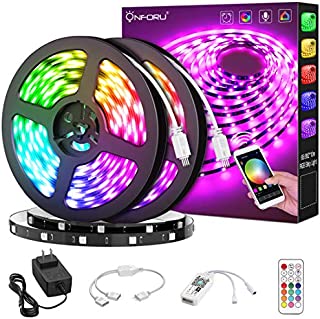 Onforu 66ft Alexa LED Strip Lights, 20m Smart WiFi RGB Light Strip, Dimmable Colored LED Light Strip By App Control,5050 LEDs Color Changing Tape Lights Compatible with Google Assistant for Home,Party