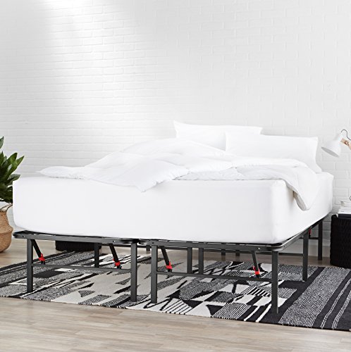 AmazonBasics Foldable, Metal Platform Bed Frame with Tool-Free Assembly, No Box Spring Needed - Queen