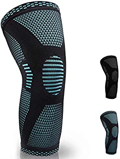 Tilboroo Knee Compression Sleeve & Knee Brace for Arthritis,Meniscus Tear,Injury Recovery & Knee Support for Running,Gym,Workout,Sports & Knee Brace for Women & Men (Single)(Blue,Medium)