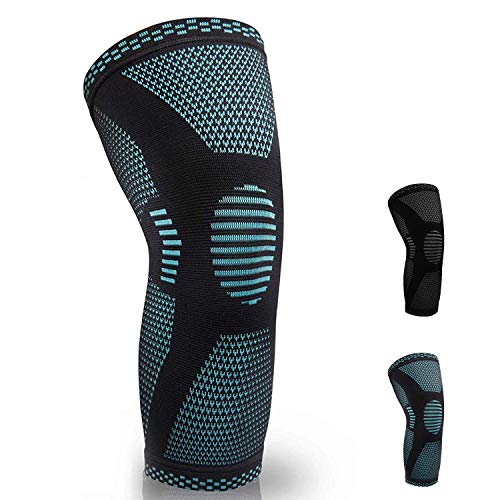 Tilboroo Knee Compression Sleeve & Knee Brace for Arthritis,Meniscus Tear,Injury Recovery & Knee Support for Running,Gym,Workout,Sports & Knee Brace for Women & Men (Single)(Blue,Medium)