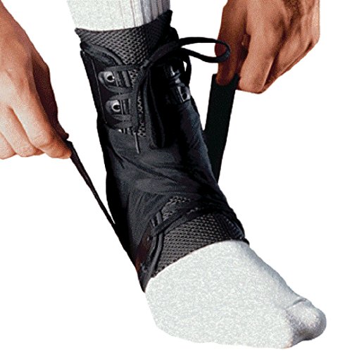 MEDIZED Ankle Stabilizer Brace Support Guard Protector Sports Safety Foot Strain Stirrup Compression Strap Speed Lacer Soccer Baseball Netball Volleyball (Medium)