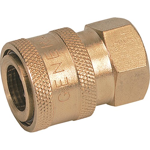 General Pump Pressure Washer Quick Coupler - 1/2in. Inlet, 4500 PSI, 12.0 GPM, Brass, Model Number ND10013P