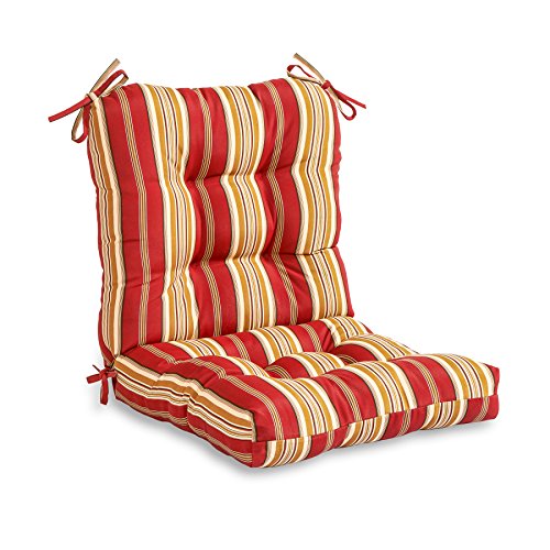 Greendale Home Fashions Outdoor Seat/Back Chair Cushion, Roma Stripe