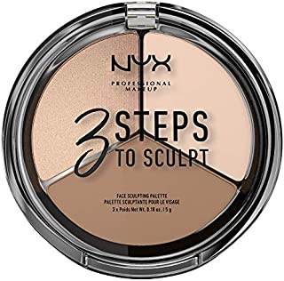 NYX PROFESSIONAL MAKEUP 3 Steps to Sculpt Face Sculpting Palette, Fair