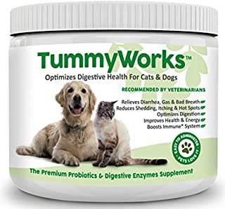 Probiotics For Dogs & Cats. Best Powder To Relieve Diarrhea, Yeast Infections, Itching, Skin Allergies & Bad Breath. Boosts Immunity. Added Digestive Enzymes Improve Digestion. Made In Usa 160 Scoops