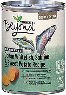 Purina Beyond Grain Free Pate Wet Dog Food, Grain Free Ocean Whitefish, Salmon & Sweet Potato - (12) 13 oz. Cans