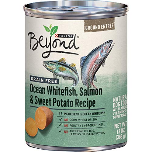 Purina Beyond Grain Free Pate Wet Dog Food, Grain Free Ocean Whitefish, Salmon & Sweet Potato - (12) 13 oz. Cans