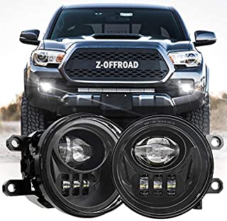 Z-OFFROAD New LED Fog Lights for 2016-2019 Tacoma 2014-2019 4Runner 2014-2019 Tundra Truck Driving Lamps Assembly Replacement w/Bracket, Driver and Passenger Side- Black