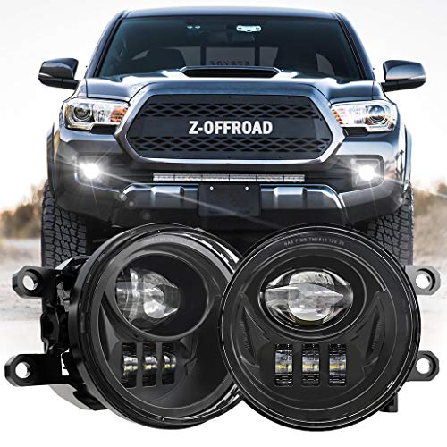 Z-OFFROAD New LED Fog Lights for 2016-2019 Tacoma 2014-2019 4Runner 2014-2019 Tundra Truck Driving Lamps Assembly Replacement w/Bracket, Driver and Passenger Side- Black