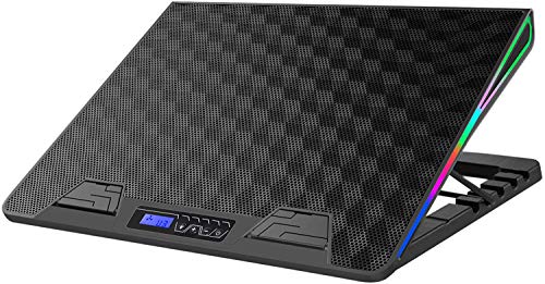 AICHESON RGB Laptop Cooling Cooler Pad for 15.6-17.3 Inch Notebook 1 Fan Heavy Coolers Pads, 2 USB Ports, AA2