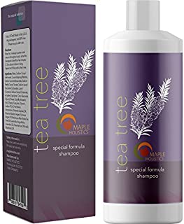 Tea Tree Shampoo for Oily Hair - Itchy Scalp Shampoo and Hair Treatment for Dry Damaged Hair with Pure Tea Tree Oil Lavender Essential Oil and Keratin Complex for Dandruff Treatment and Hair Regrowth