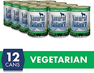 Natural Balance Vegetarian Formula Wet Dog Food, Brown Rice, Barley, Oat Groats & Carrots, 13 Ounce Can (Pack of 12), Vegan