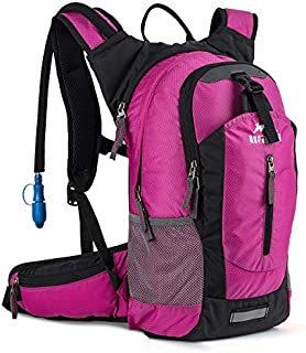 RUPUMPACK Insulated Hydration Backpack Pack with 2.5L BPA Free Bladder, Lightweight Daypack Water Backpack for Hiking Running Cycling Camping, Commuter, Fits Men, Women, Kids, 18L Rose