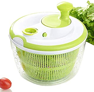 Large Salad Spinner and Keeper - 5L Lettuce Spinner Vegetable Washer Dryer with Large Salad Bowl and Plastic Colander, Fruit Veggie Wash & Salad Making, BPA Free