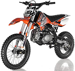 125cc Dirt Bike Pit Bike Adults Dirtbikes Pitbikes 125 Dirt Pit Bike with Gloves, Goggle and Handgrip (Orange)