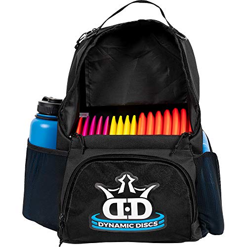 Dynamic Discs Cadet Disc Golf Backpack | Black/Black | Frisbee Disc Golf Bag with 17+ Disc Capacity | Introductory Disc Golf Backpack | Lightweight and Durable | Discs NOT Included