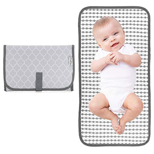 Baby Portable Changing Pad, Diaper Bag,Travel Mat Station, Grey Compact