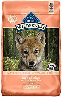 Blue Buffalo Wilderness High Protein Grain Free, Natural Puppy Large Breed Dry Dog Food, Chicken 24-lb