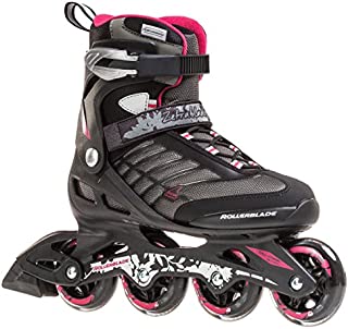 Rollerblade Zetrablade W - Women's Skate - 4x80mm/84A Wheels - SG 5 Performance Bearings - Black/Cherry - US Women's Size 7