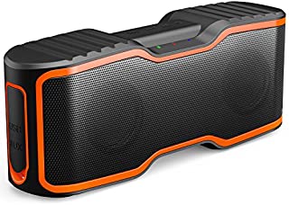 AOMAIS Sport II Portable Wireless Bluetooth Speakers 20W Bass Sound, 15H Playtime, Waterproof IPX7, Stereo Pairing, Durable Design Backyard, Outdoors, Travel, Pool, Home Party Orange