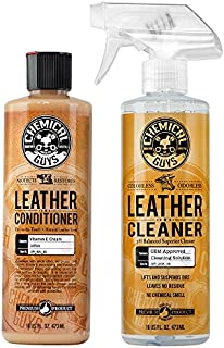 Chemical Guys Leather Cleaner and Conditioner Complete Leather Care Kit (16 Oz) (2 Items)