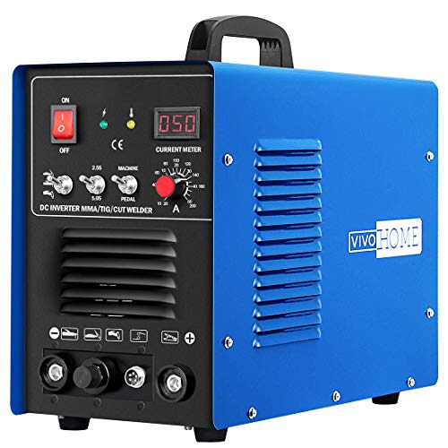 VIVOHOME 3 In 1 Multi-functional Plasma Cutter Cutting TIG STICK/MMA Welding Machine Dual Voltage 110/220V CT520DM Blue