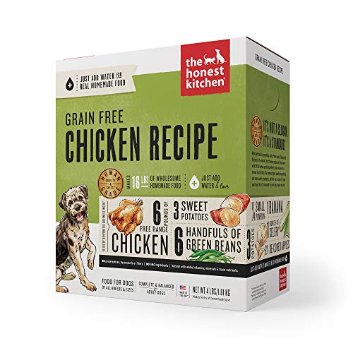 The Honest Kitchen Human Grade Dehydrated Grain Free Chicken Dog Food 4 lb - Force, Model Number: F4