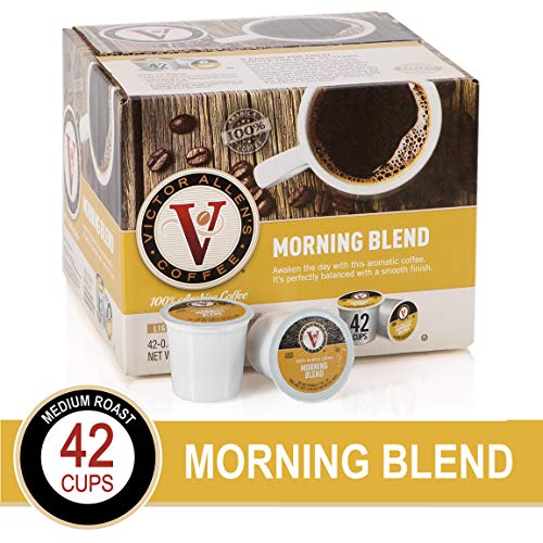 Decaf Morning Blend for K-Cup Keurig 2.0 Brewers, 42 Count, Victor Allens Coffee Light Roast Single Serve Coffee Pods