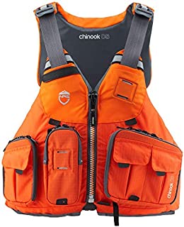 NRS Chinook OS Type III Outdoor Boating Fishing Life Jacket Vest PFD with Pockets, X Small/Medium, Orange