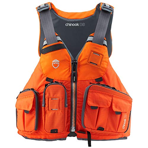 NRS Chinook OS Type III Outdoor Boating Fishing Life Jacket Vest PFD with Pockets, X Small/Medium, Orange