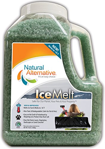 Natural Alternative Ice Melt Another NATURLAWN Product - 9 LB Shaker Jug - Safer for Pets, Property & The Environment