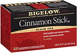 Bigelow Cinnamon Stick Black Tea Bags 20-Count Boxes (Pack of 6), Caffeinated 120 Tea Bags Total