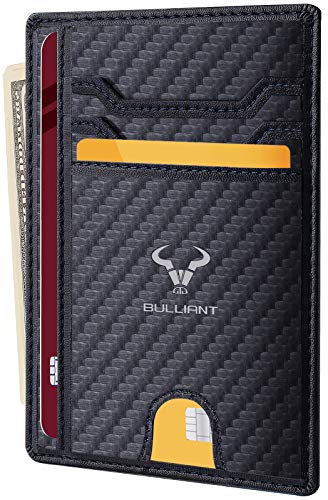 Slim Wallet,BULLIANT Skinny Minimal Thin Front Pocket Wallet Card Holder For Men 7Cards 3.15