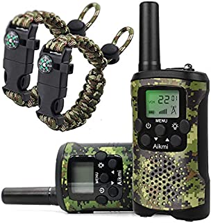 Aikmi Walkie Talkies for Kids 22 Channel 2 Way Radio 3 Miles Long Range Handheld Walkie Talkies Durable Toy Best Birthday Gifts for 6 Year Old Boys and Girls fit Adventure Game Camping (Green Camo 1)