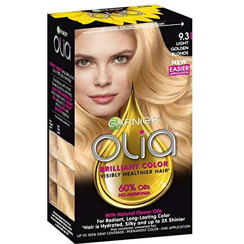 Garnier Olia Ammonia-Free Brilliant Color Oil-Rich Permanent Hair Color, 9.3 Light Golden Blonde (1 Kit) Blonde Hair Dye