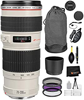 Canon EF 70-200mm f/4L USM Lens with Professional Bundle Package Deal Kit for EOS 7D Mark II, 6D Mark II, 5D Mark IV, 5D S R, 5D S, 5D Mark III, 80D, 70D, 77D, T5, T6, T6s, T7i, SL2