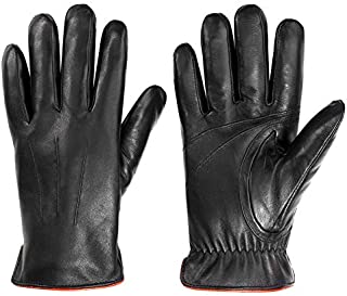 Men's Leather Gloves, Luxury Soft Winter Warm Gloves, Full-hand Touchscreen Texting Gloves