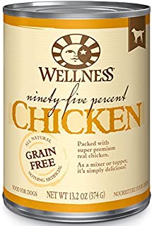 Wellness 95% Chicken Grain-Free Canned Dog Food, 13.2 Ounces, Pack of 12