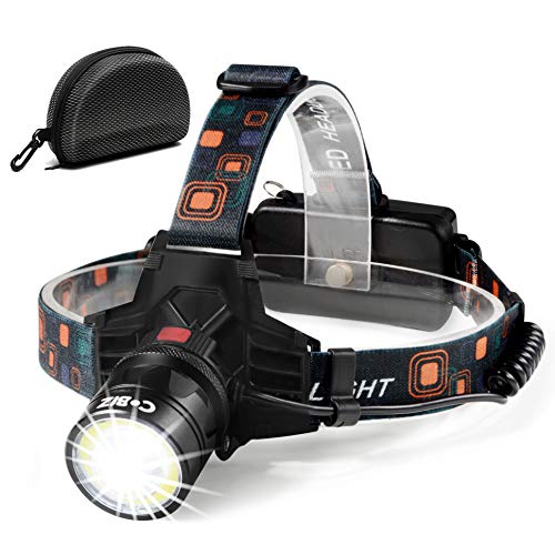 Led Headlamps Flashlight-Latest Technology T6+ COB Flood Light,10 Hours Long Lasting,High Lumen xtreme Bright Waterproof Rechargeable,Up-Close Work Head Light for Outdoor Camping Hunting