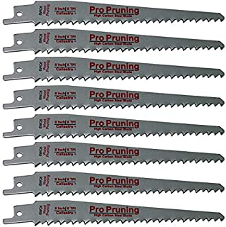 6-Inch Wood Cutting & Pruning Saw Blades for Reciprocating/Sawzall Saws - 8 Pack