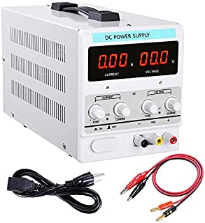 Yescom 110V AC 30V 10A DC Power Supply Precision Variable Digital Adjustable w Clip Cable