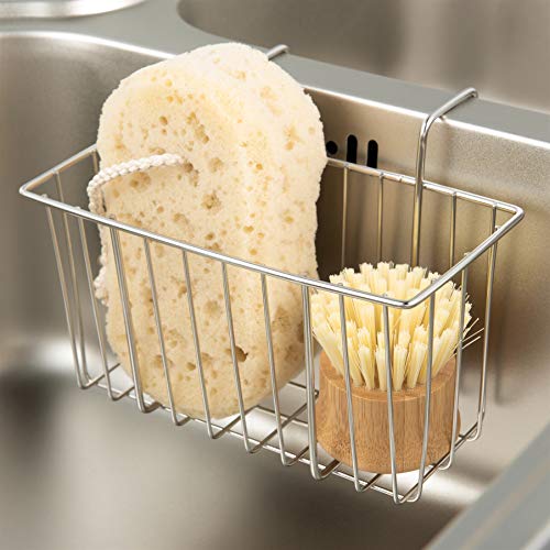 Kitchen Sponge Holder, Sink Basket Sink Caddy Brush Dishwashing Liquid Drainer Rack