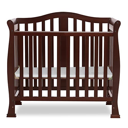 Dream On Me Addison 4-in-1 Convertible Mini Crib in Espresso, Greenguard Gold Certified