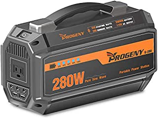 PROGENY 280W Generator Portable Power Station- [ Upgraded 250Wh / 67500mAh ]-Lithium Battery Pack Supply with 110V AC Outlet, 3 DC 12V Ports, 2 USB, Solar Generators for Camping CPAP Emergency Home