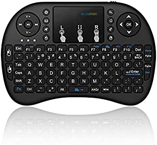 Mini Wireless Keyboard with Touchpad, 2.4Ghz Wireless Mini Handheld Remote Control Keyboard with Rechargeable Battery by Gecen Compatible with, Smart TV, HTPC, PS3,etc.